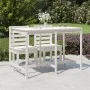 Gartentisch aus massivem weißem Kiefernholz 159,5 x 82,5 x 110 cm von vidaXL, Gartentische - Ref: Foro24-824096, Preis: 127,1...