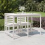 Gartentisch aus massivem weißem Kiefernholz 159,5 x 82,5 x 110 cm von vidaXL, Gartentische - Ref: Foro24-824096, Preis: 128,3...