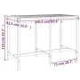 Gartentisch aus massivem weißem Kiefernholz 159,5 x 82,5 x 110 cm von vidaXL, Gartentische - Ref: Foro24-824096, Preis: 127,1...