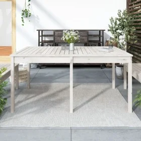 Garden table solid white pine wood 159.5x82.5x76 cm by vidaXL, Garden tables - Ref: Foro24-823977, Price: 152,59 €, Discount: %