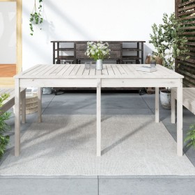 Mesa de jardín madera maciza pino blanco 159,5x82,