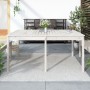 Mesa de jardín madera maciza pino blanco 159,5x82,5x76 cm de vidaXL, Mesas de jardín - Ref: Foro24-823977, Precio: 160,01 €