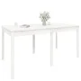 Mesa de jardín madera maciza pino blanco 159,5x82,5x76 cm de vidaXL, Mesas de jardín - Ref: Foro24-823977, Precio: 157,47 €, ...