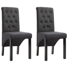 Esszimmerstühle 2 Einheiten dunkelgrauer Stoff von vidaXL, Essstühle - Ref: Foro24-248986, Preis: 199,50 €, Rabatt: %