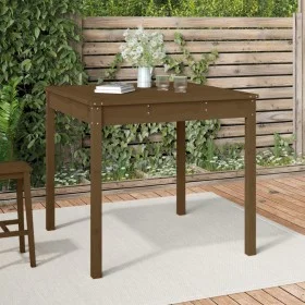 Garden table solid pine wood honey brown 82.5x82.5x76 cm by vidaXL, Garden tables - Ref: Foro24-823965, Price: 86,95 €, Disco...