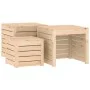 Set de cajas de jardín 3 piezas madera maciza de pino de vidaXL, Cajas de almacenaje para exteriores - Ref: Foro24-823955, Pr...