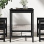 Mesa de jardín madera maciza pino negro 82,5x82,5x110 cm