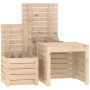 Set de cajas de jardín 3 piezas madera maciza de pino de vidaXL, Cajas de almacenaje para exteriores - Ref: Foro24-823955, Pr...