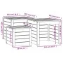 Set de cajas de jardín 3 piezas madera maciza de pino de vidaXL, Cajas de almacenaje para exteriores - Ref: Foro24-823955, Pr...