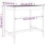 Gartentisch aus massivem Kiefernholz grau 121x82,5x110 cm von vidaXL, Gartentische - Ref: Foro24-824090, Preis: 119,04 €, Rab...