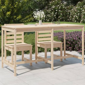 Mesa de jardín madera maciza de pino 203,5x90x110 cm