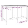 Gartentisch aus massivem grauem Kiefernholz 159,5 x 82,5 x 110 cm von vidaXL, Gartentische - Ref: Foro24-824097, Preis: 128,3...