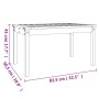 Gartentisch aus massivem weißem Kiefernholz 82,5 x 50,5 x 45 cm von vidaXL, Gartentische - Ref: Foro24-824114, Preis: 54,34 €...