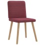 Sillas de comedor 6 unidades tela rojo tinto