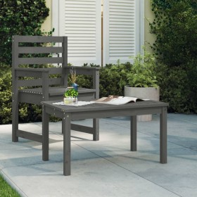 Gartentisch aus massivem Kiefernholz grau 82,5x50,5x45 cm von vidaXL, Gartentische - Ref: Foro24-824115, Preis: 60,58 €, Raba...
