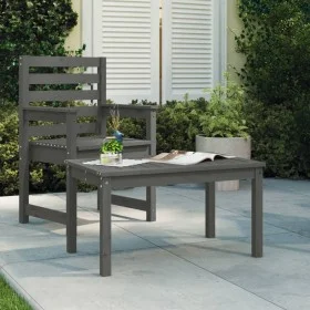 Solid gray pine garden table 82.5x50.5x45 cm by vidaXL, Garden tables - Ref: Foro24-824115, Price: 58,16 €, Discount: %