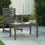 Mesa de jardín madera maciza de pino gris 82,5x50,5x45 cm de vidaXL, Mesas de jardín - Ref: Foro24-824115, Precio: 58,14 €, D...