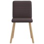 Sillas de comedor 6 unidades tela marrón oscuro
