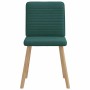 Sillas de comedor 6 unidades tela verde oscuro