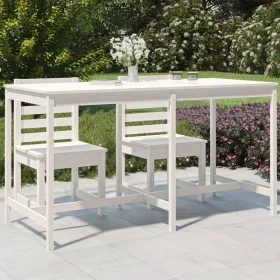 Gartentisch aus massivem Kiefernholz weiß 203,5x90x110 cm von vidaXL, Gartentische - Ref: Foro24-824103, Preis: 149,98 €, Rab...