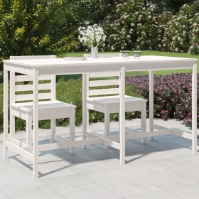 Solid white pine garden table 203.5x90x110 cm by vidaXL, Garden tables - Ref: Foro24-824103, Price: 151,84 €, Discount: %
