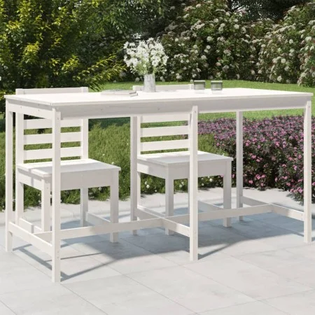 Gartentisch aus massivem Kiefernholz weiß 203,5x90x110 cm von vidaXL, Gartentische - Ref: Foro24-824103, Preis: 149,98 €, Rab...