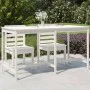 Gartentisch aus massivem Kiefernholz weiß 203,5x90x110 cm von vidaXL, Gartentische - Ref: Foro24-824103, Preis: 149,98 €, Rab...