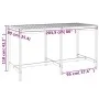 Gartentisch aus massivem Kiefernholz weiß 203,5x90x110 cm von vidaXL, Gartentische - Ref: Foro24-824103, Preis: 149,98 €, Rab...