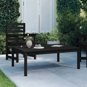 Garden table solid black pine wood 121x82.5x45 cm by vidaXL, Garden tables - Ref: Foro24-824131, Price: 99,46 €, Discount: %