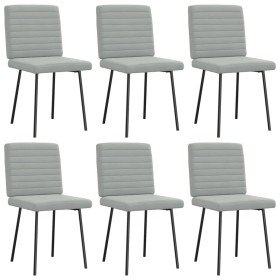 Sillas de comedor giratorias 6 uds terciopelo gris claro Sillas de comedor giratorias 6 uds terciopelo gris claro