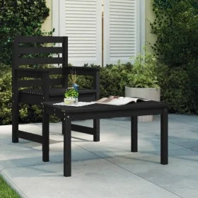 Solid black pine garden table 82.5x50.5x45 cm by vidaXL, Garden tables - Ref: Foro24-824117, Price: 47,84 €, Discount: %