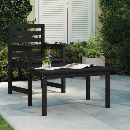 Gartentisch aus massivem Kiefernholz schwarz 82,5x50,5x45 cm von vidaXL, Gartentische - Ref: Foro24-824117, Preis: 48,35 €, R...