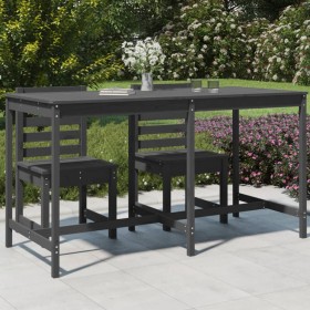 Garden table solid gray pine wood 203.5x90x110 cm by vidaXL, Garden tables - Ref: Foro24-824104, Price: 151,37 €, Discount: %