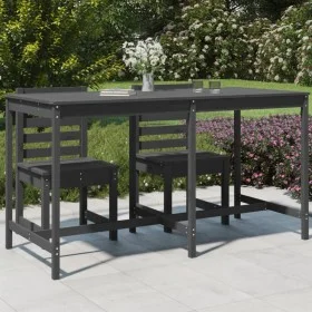 Gartentisch aus massivem, grauem Kiefernholz, 203,5 x 90 x 110 cm von vidaXL, Gartentische - Ref: Foro24-824104, Preis: 149,9...
