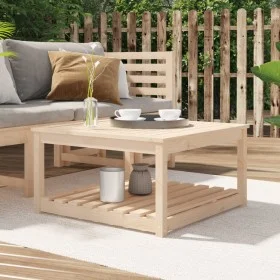 Solid pine wood garden table 82.5x82.5x45 cm by vidaXL, Garden tables - Ref: Foro24-824141, Price: 89,33 €, Discount: %