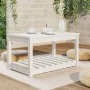 Gartentisch aus massivem weißem Kiefernholz 82,5 x 50,5 x 45 cm von vidaXL, Gartentische - Ref: Foro24-824135, Preis: 78,34 €...
