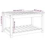 Gartentisch aus massivem weißem Kiefernholz 82,5 x 50,5 x 45 cm von vidaXL, Gartentische - Ref: Foro24-824135, Preis: 78,34 €...