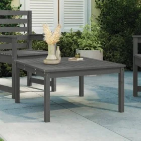 Solid pine gray garden table 82.5x82.5x45 cm by vidaXL, Garden tables - Ref: Foro24-824122, Price: 74,58 €, Discount: %