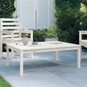 Gartentisch aus massivem weißem Kiefernholz 121x82,5x45 cm von vidaXL, Gartentische - Ref: Foro24-824128, Preis: 102,75 €, Ra...