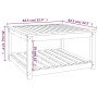 Gartentisch aus massivem weißem Kiefernholz 82,5x82,5x45 cm von vidaXL, Gartentische - Ref: Foro24-824142, Preis: 103,48 €, R...