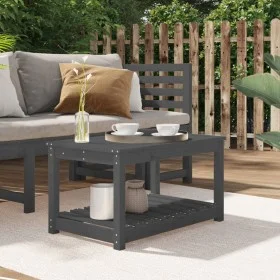 Mesa de jardín madera maciza de pino gris 82,5x50,5x45 cm de vidaXL, Mesas de jardín - Ref: Foro24-824136, Precio: 88,28 €, D...