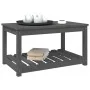 Solid gray pine garden table 82.5x50.5x45 cm by vidaXL, Garden tables - Ref: Foro24-824136, Price: 88,44 €, Discount: %
