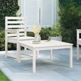 Gartentisch aus massivem weißem Kiefernholz 82,5x82,5x45 cm von vidaXL, Gartentische - Ref: Foro24-824121, Preis: 74,58 €, Ra...