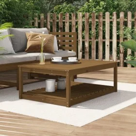 Gartentisch aus massivem Kiefernholz, honigbraun, 121 x 82,5 x 45 cm von vidaXL, Gartentische - Ref: Foro24-824151, Preis: 11...