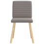 Sillas de comedor 6 unidades de tela gris taupe