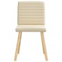 Sillas de comedor 6 unidades tela color crema