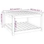 Gartentisch aus massivem Kiefernholz, honigbraun, 82,5 x 82,5 x 45 cm von vidaXL, Gartentische - Ref: Foro24-824144, Preis: 8...