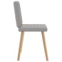 Sillas de comedor 6 uds tela gris nube