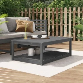 Gartentisch aus massivem grauem Kiefernholz 121x82,5x45 cm von vidaXL, Gartentische - Ref: Foro24-824150, Preis: 149,79 €, Ra...