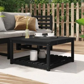 Garden table solid black pine wood 82.5x82.5x45 cm by vidaXL, Garden tables - Ref: Foro24-824145, Price: 113,84 €, Discount: %